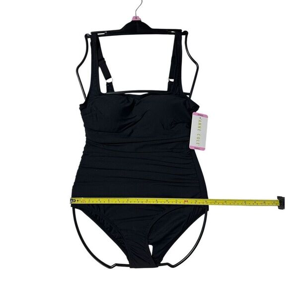 Anne Cole Women’s  Square Neck One Piece Swimsuit Small Color Black - Picture 6 of 9